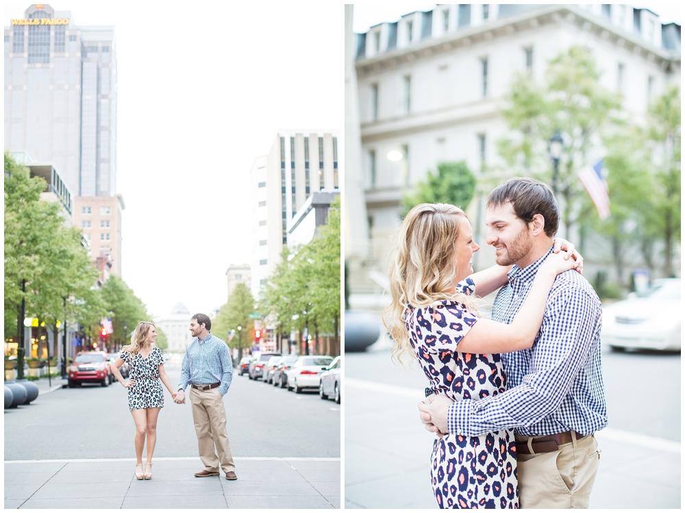 fayetteville street raleigh engagement photography 